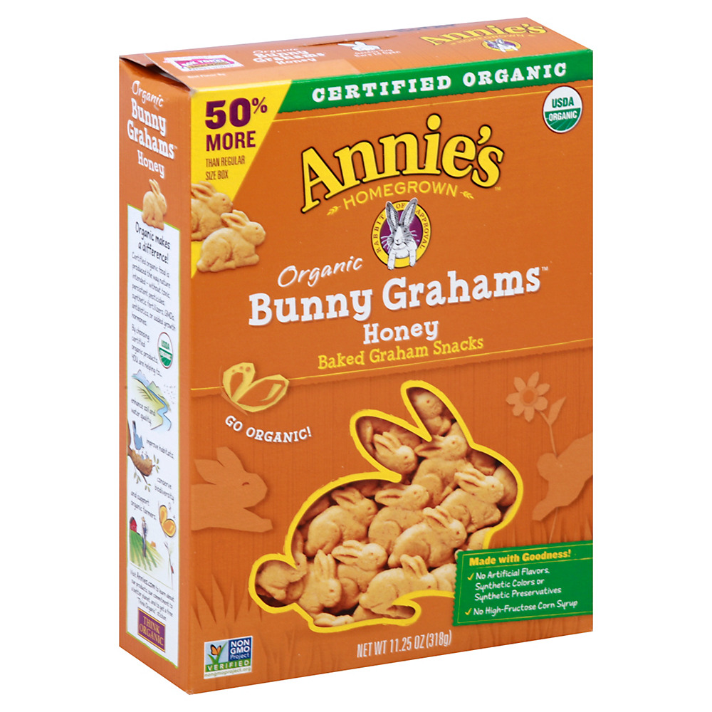 Calories in Annie's Homegrown Organic Honey Bunny Grahams, 11.25 oz
