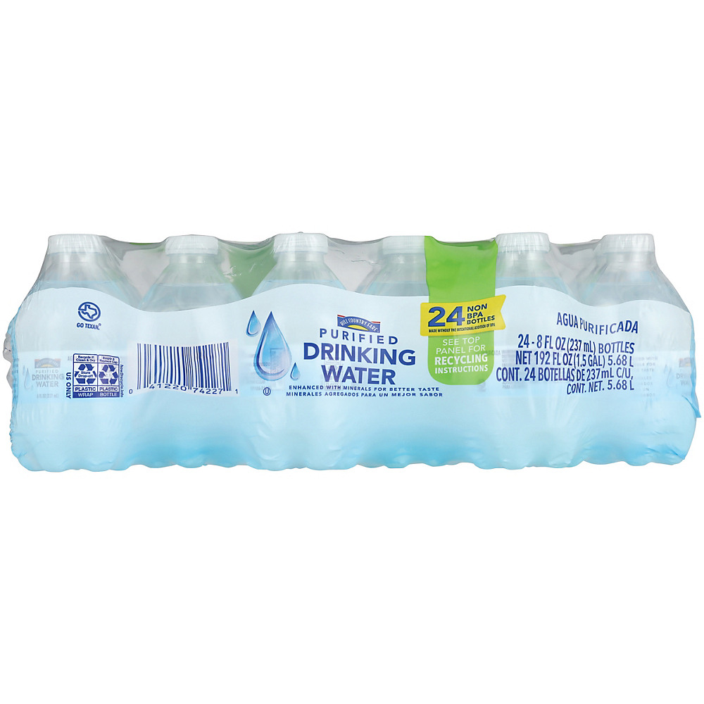 Paquete de 10 botellas de agua purificada de 8 onzas, paquete de 80  botellas pequeñas de agua, mini botellas de agua, agua embotellada de 8  onzas