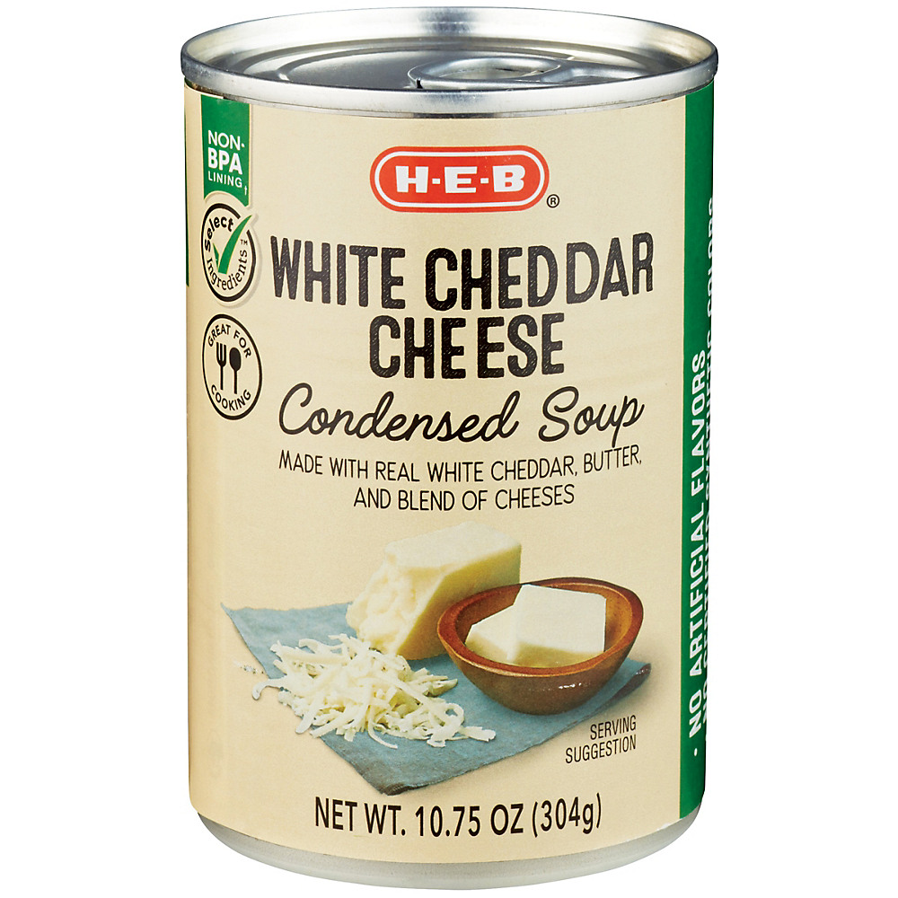 Calories in H-E-B Select Ingredients White Cheddar Cheese Condensed Soup, 10.75 oz