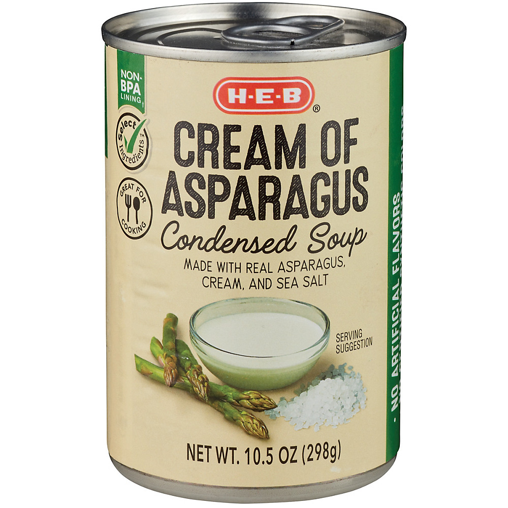 Calories in H-E-B Select Ingredients Cream of Asparagus Condensed Soup, 10.5 oz