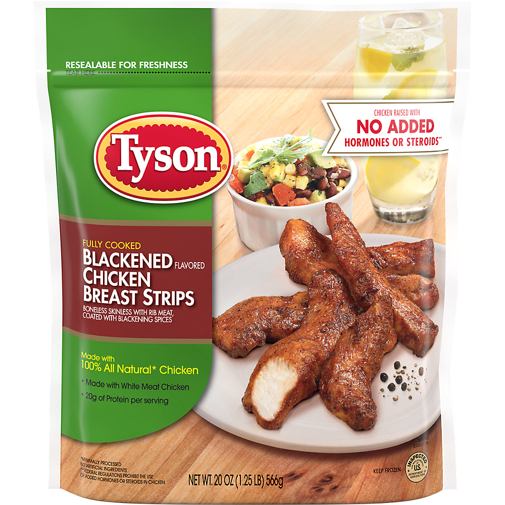 Calories in Tyson Blackened Flavored Chicken Strips, 20 oz