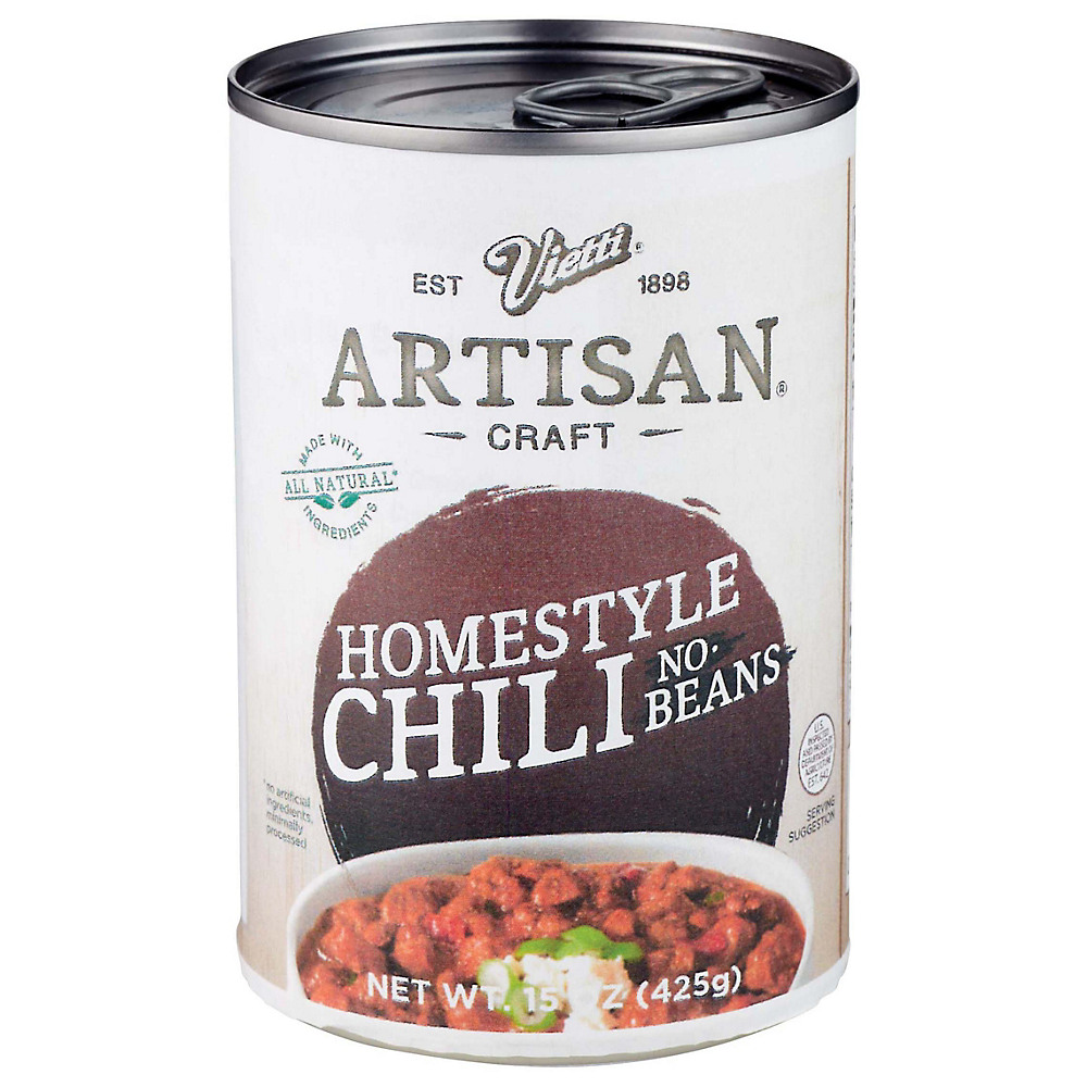 Calories in Vietti Artisan Craft Homestyle Chili No Beans, 15 oz