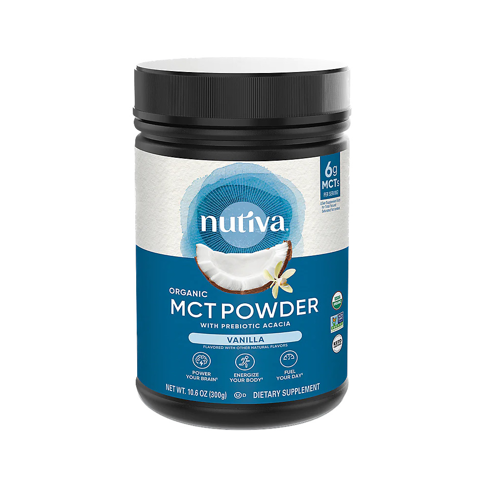 Calories in Nutiva Nuture Vitality Organic MCT Powder Vanilla, 10.6 oz