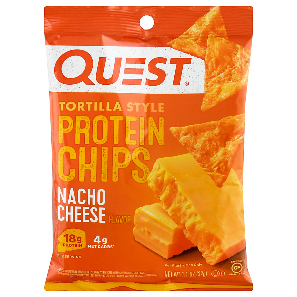Calories in Quest Nacho Cheese Tortilla Style Protein Chips, 1.12 oz