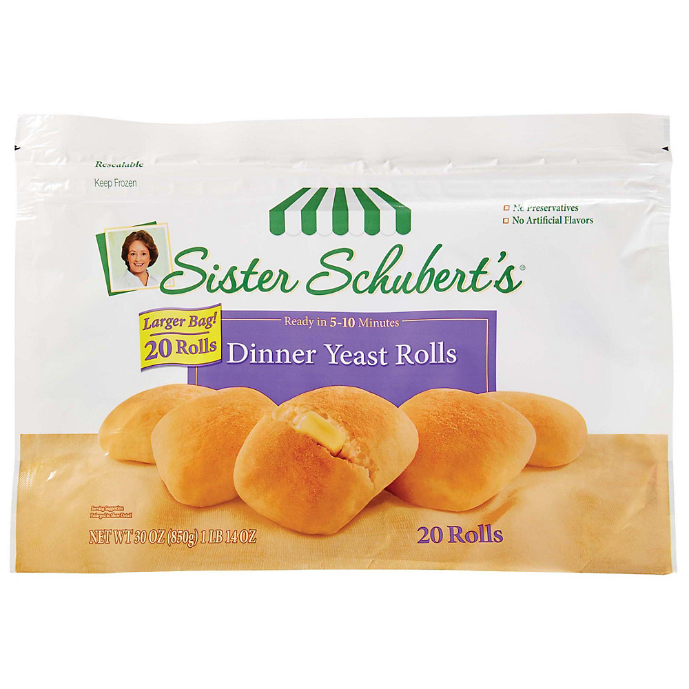Calories in Sister Schubert's Dinner Yeast Rolls, 20 ct