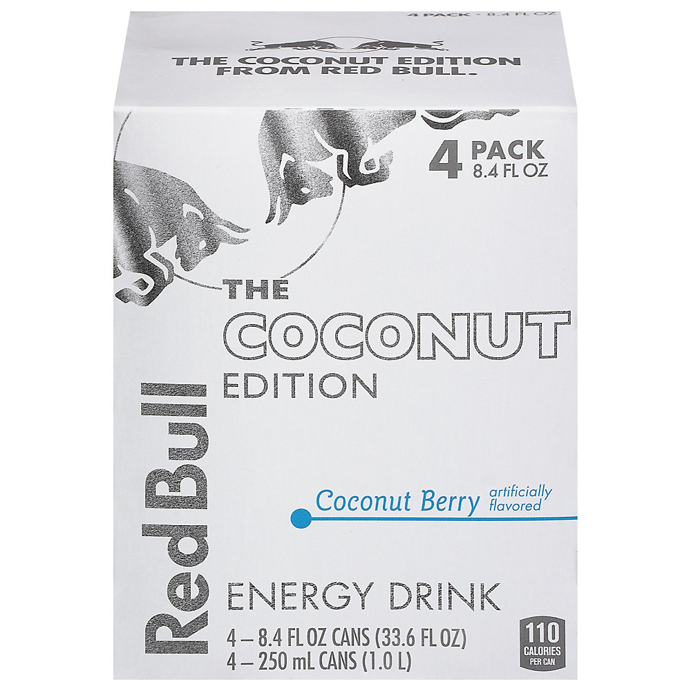 Calories in Red Bull Coconut Edition Coconut Berry Energy Drink 8.4 oz Cans, 4 pk