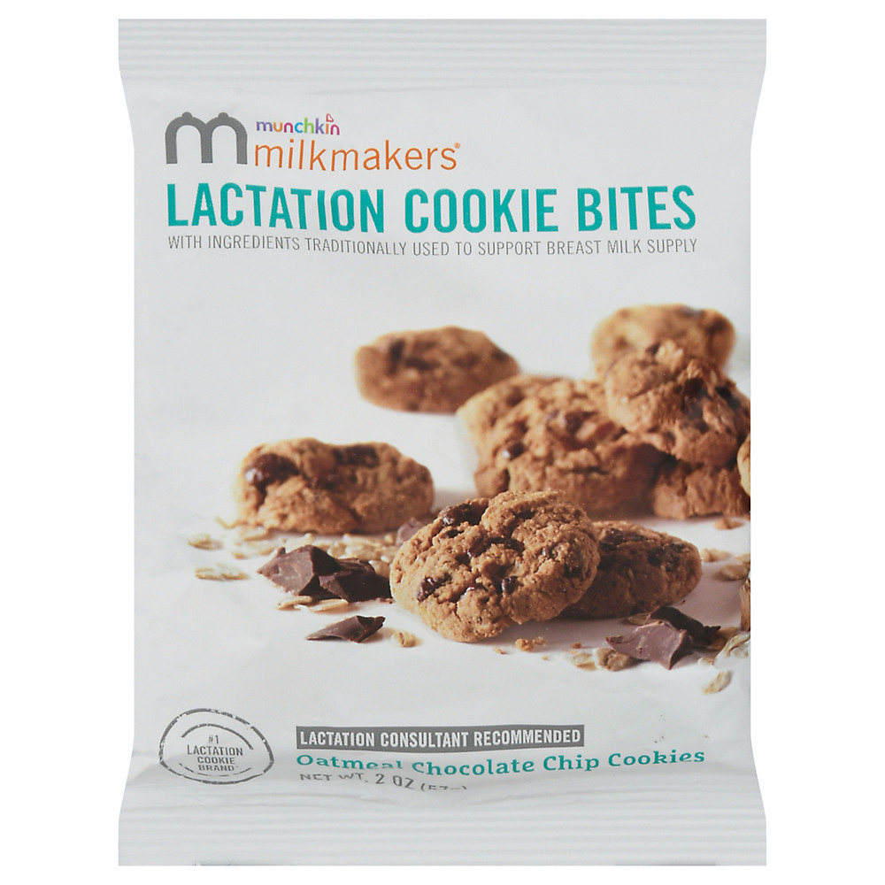 Calories in Munchkin Milkmakers Lactation Cookie Bites Oatmeal Chocolate Chip, 2 oz
