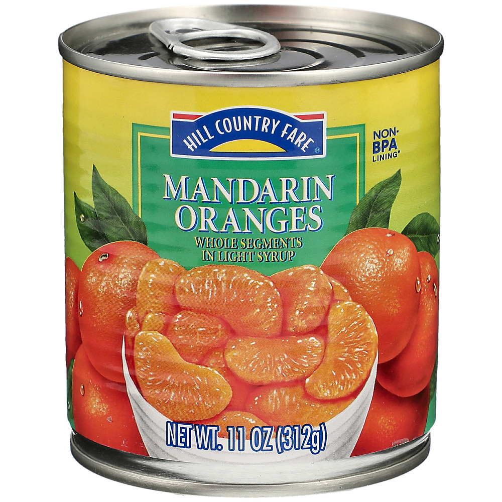 Calories in Hill Country Fare Mandarin Oranges in Light Syrup, 11 oz