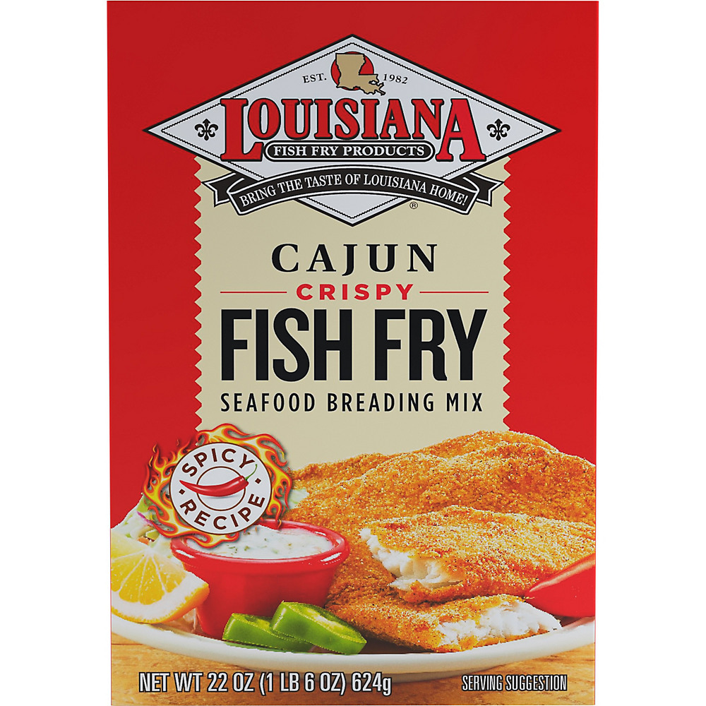 Calories in Louisiana Fish Fry Products Cajun Crispy Fish Fry Seafood Breading Mix, 22 oz