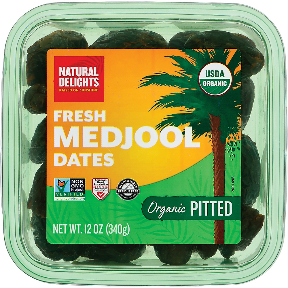 Calories in Bard Valley Organic Pitted Medjool Dates, 12 oz