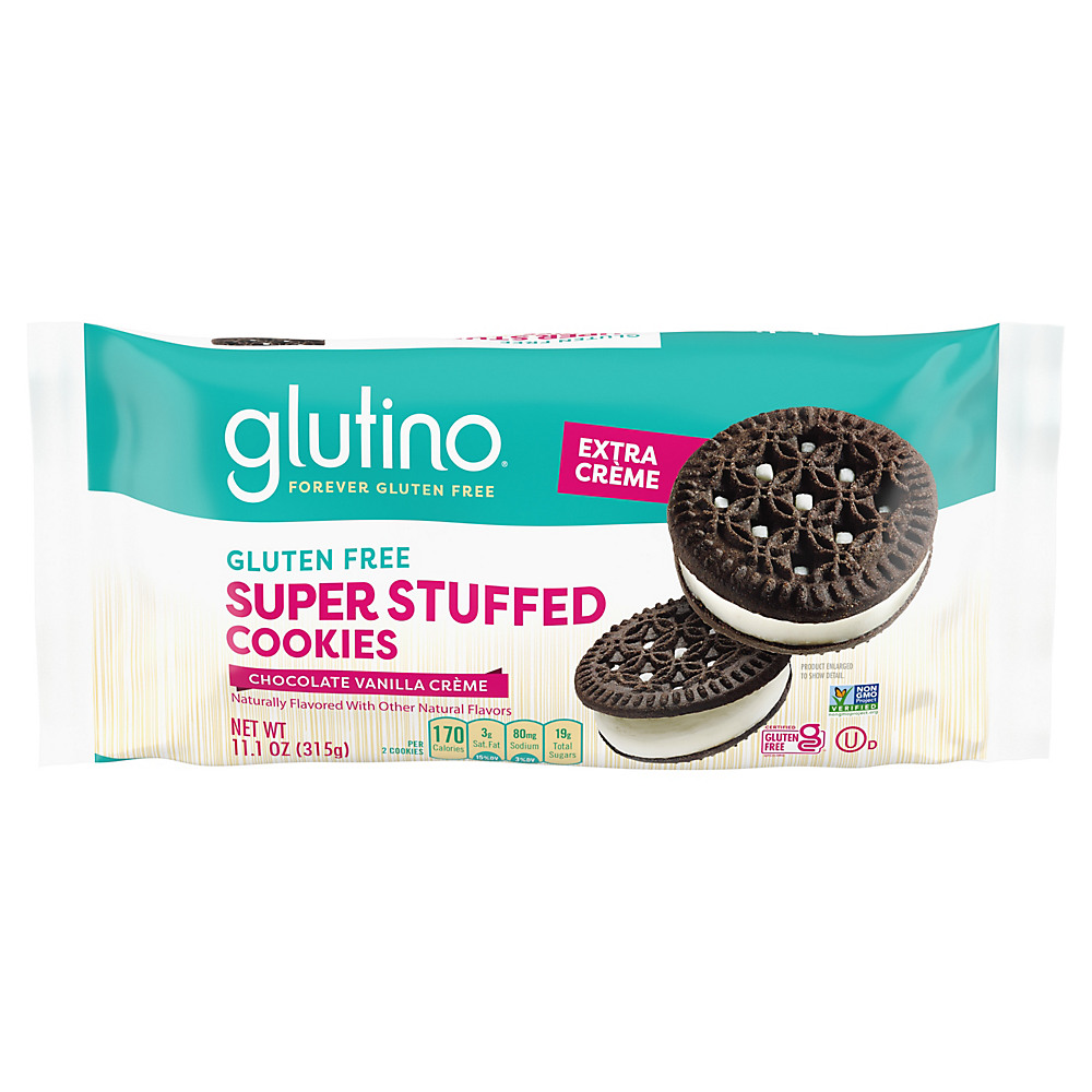 Calories in Glutino Gluten Free Super Stuffed Cookies, 11.1 oz