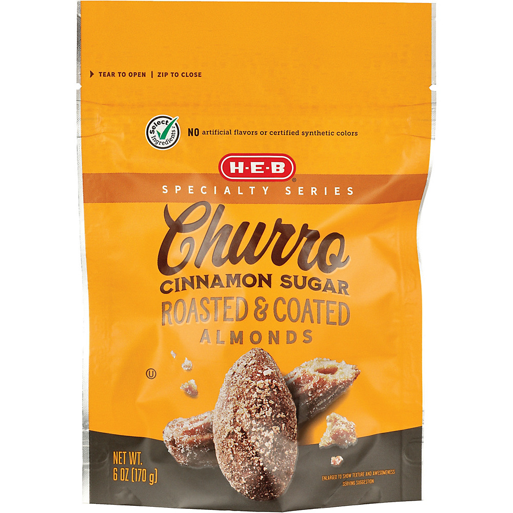 Calories in H-E-B Select Ingredients ChurroCinnamon Sugar Almonds, 6 oz