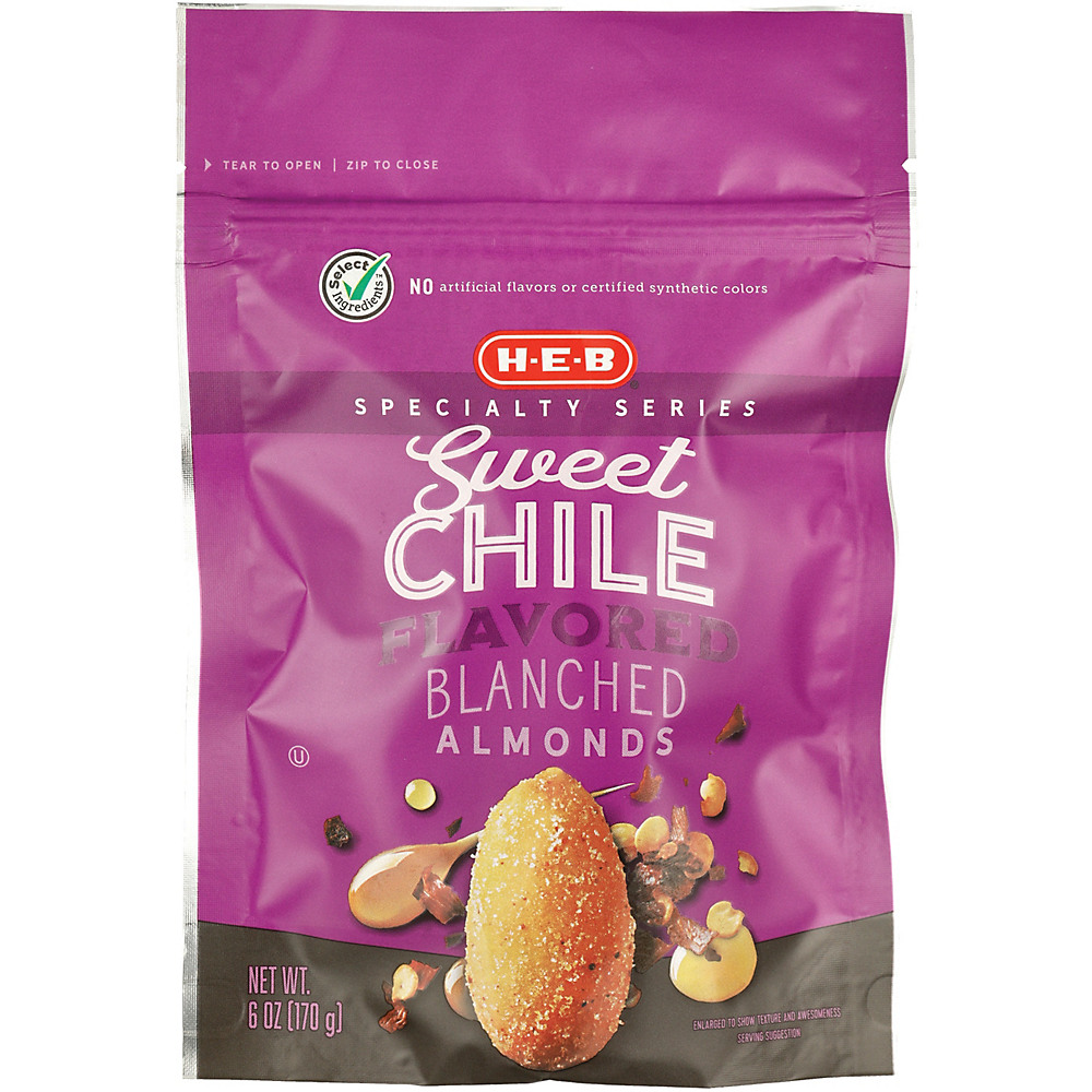 Calories in H-E-B Select Ingredients Sweet Chile Almonds, 6 oz