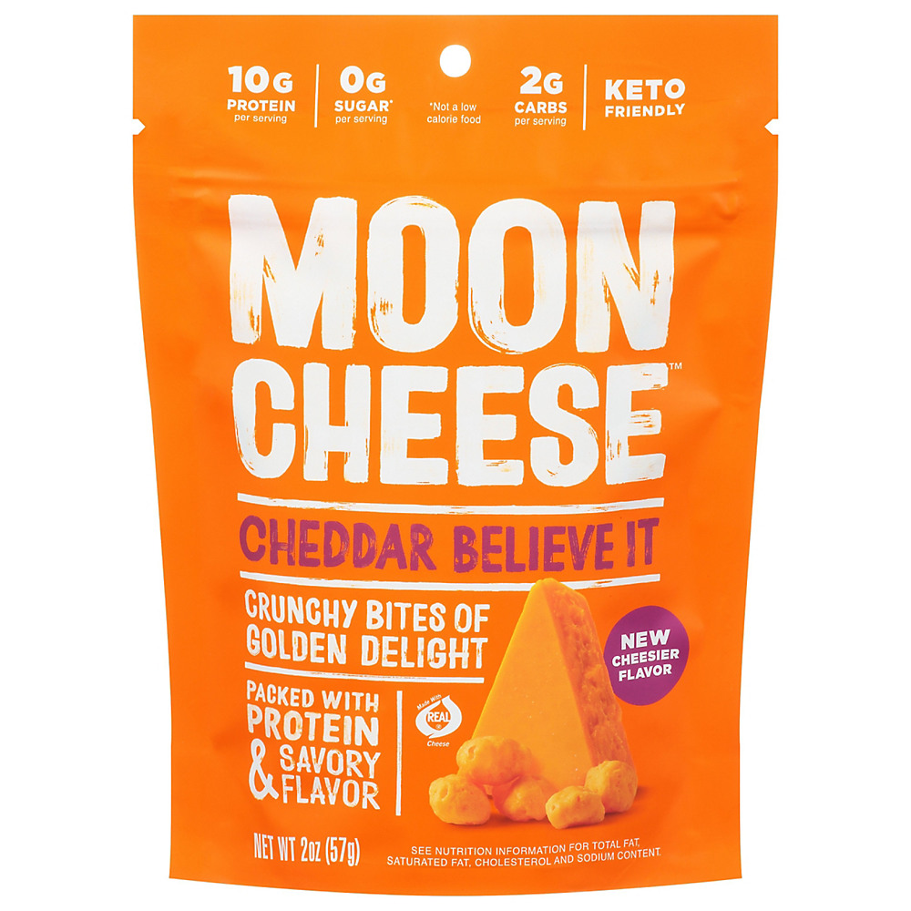 Calories in Moon Cheese Cheddar, 2 oz