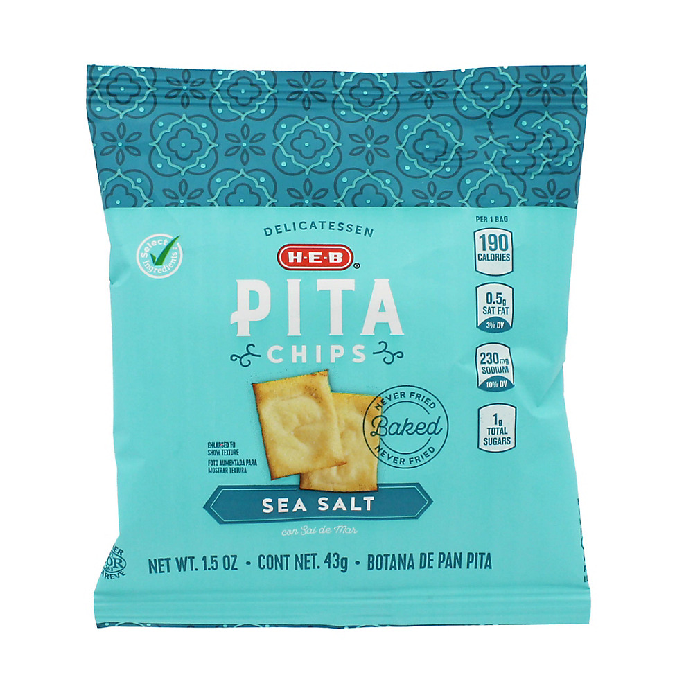 Calories in H-E-B Sea Salt Pita Chips, 1.5 oz
