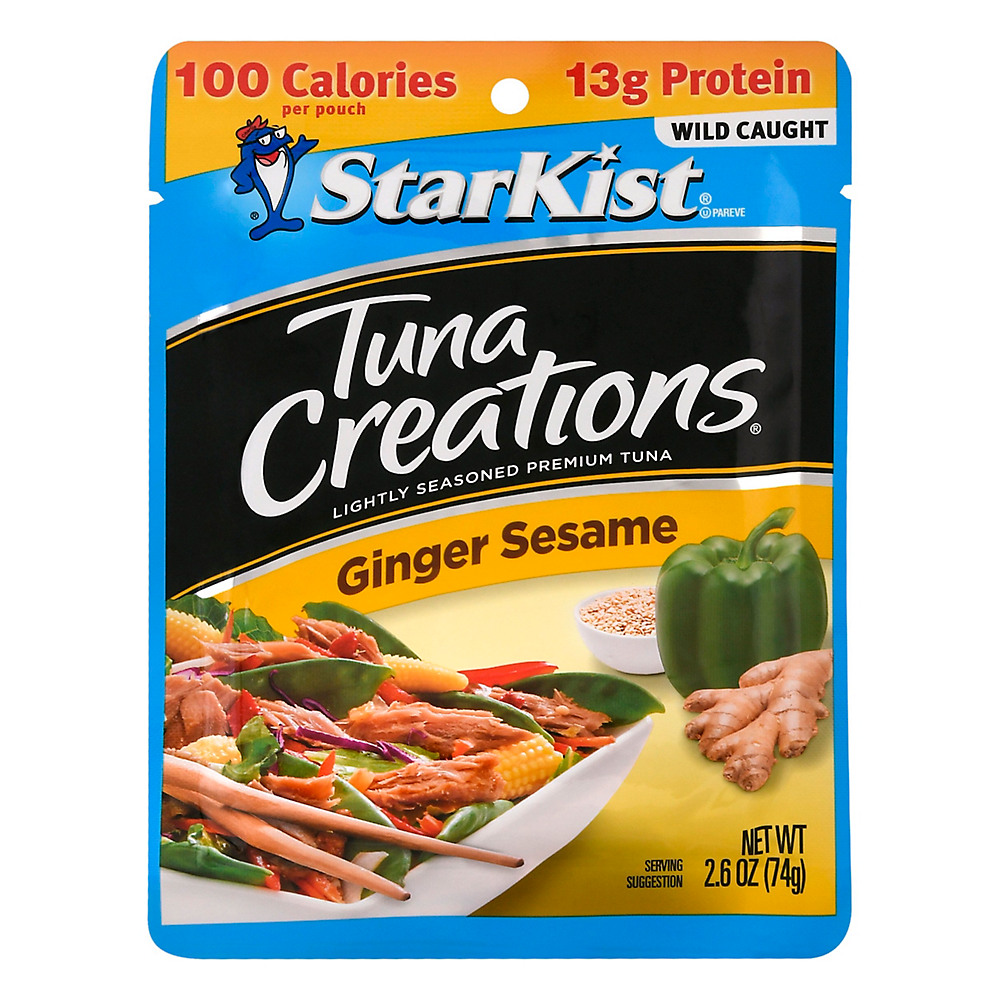 Calories in StarKist Tuna Creations Ginger Sesame Tuna Pouch, 2.6 oz