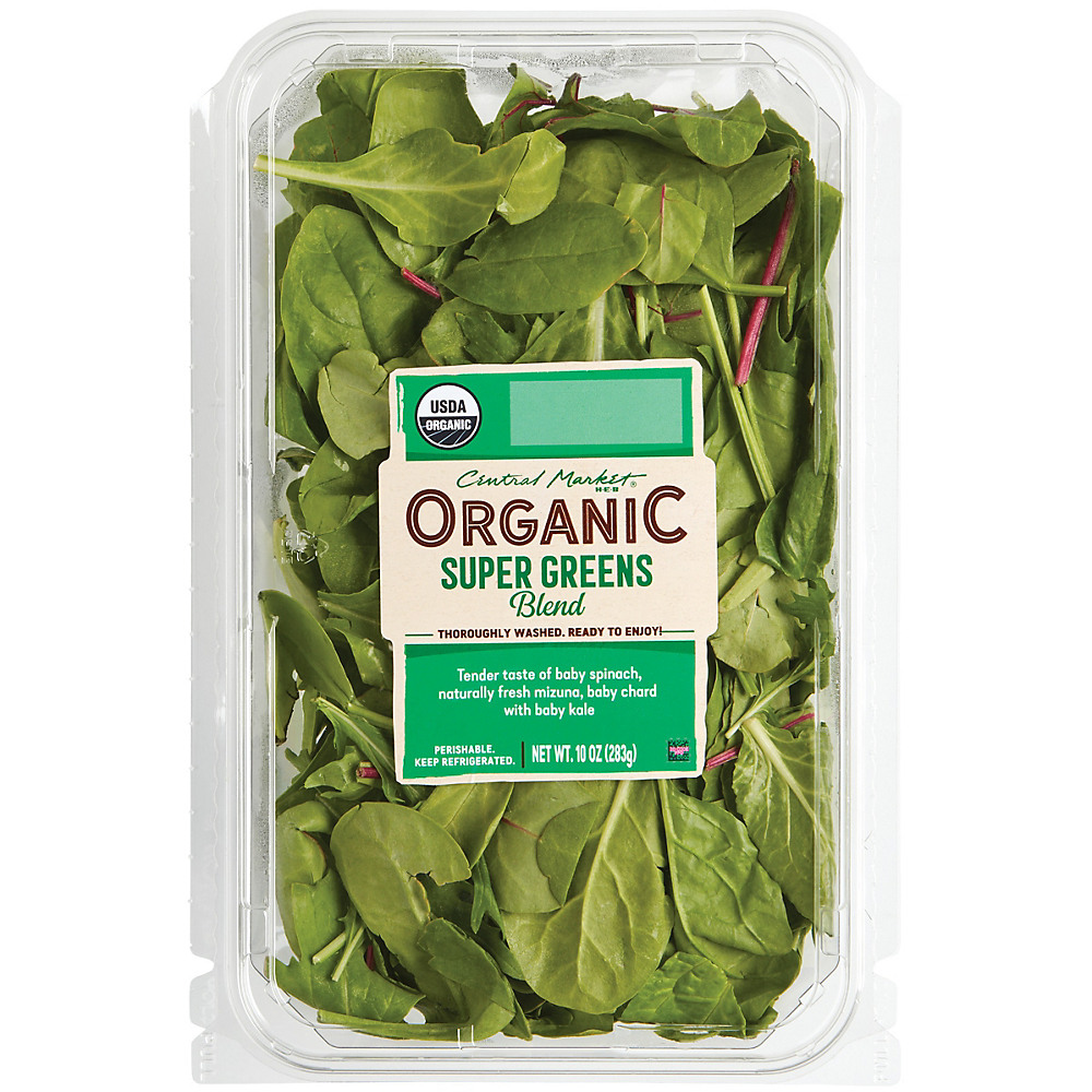 Calories in Central Market Organic Super Greens, 10 oz