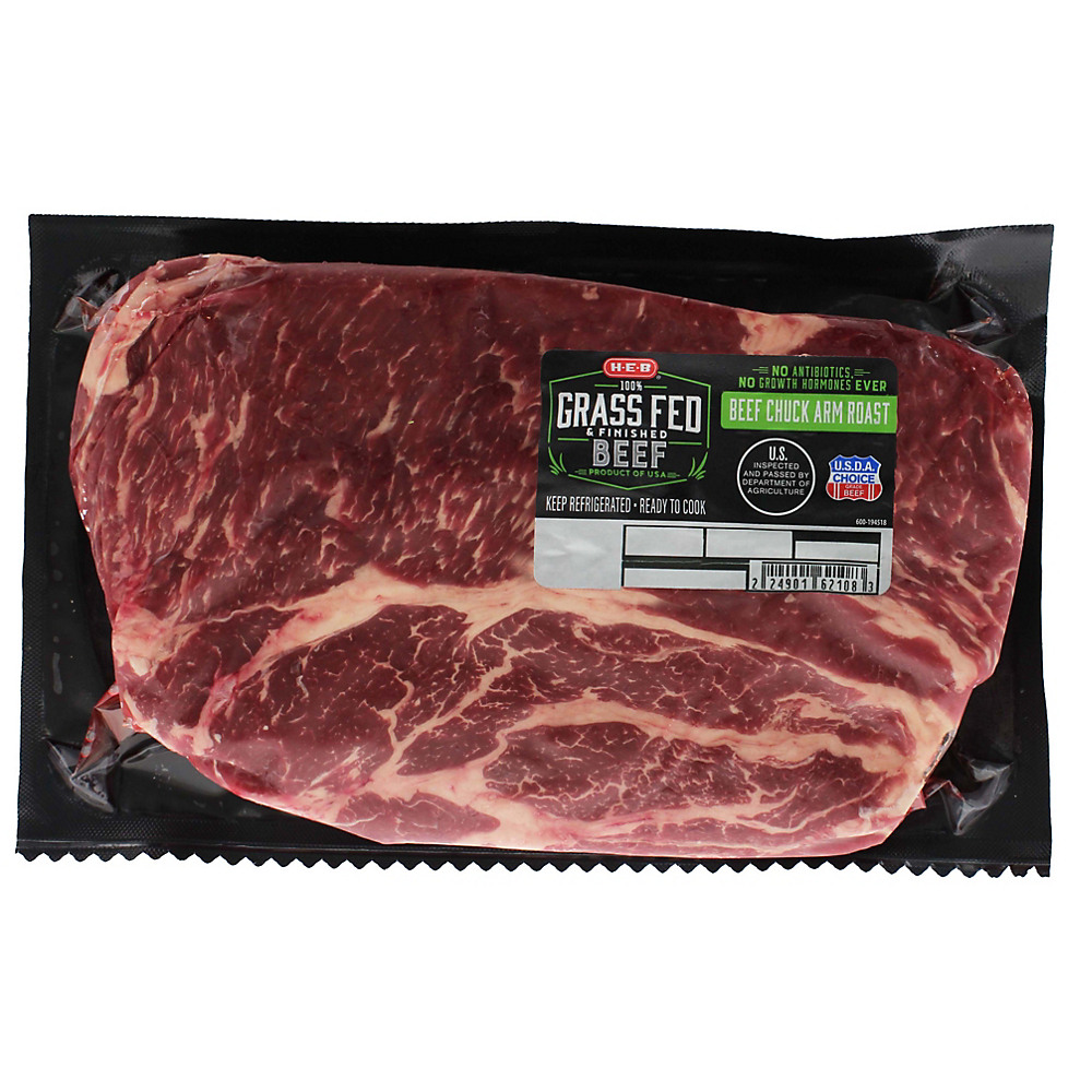 Calories in H-E-B Grass Fed Beef Chuck Roast Boneless, USDA Choice, Avg. 2.23 lbs