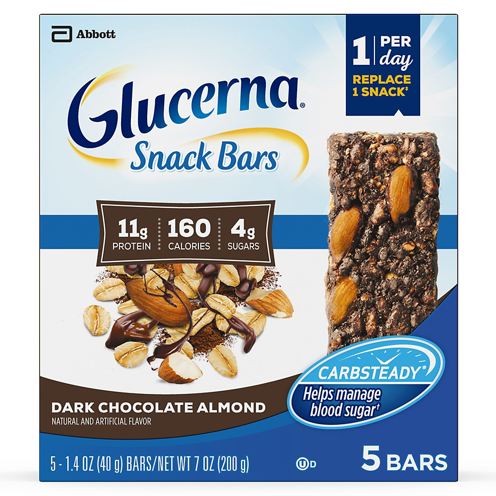 Calories in Glucerna Snack Bars Dark Chocolate Almond, 1.41 oz