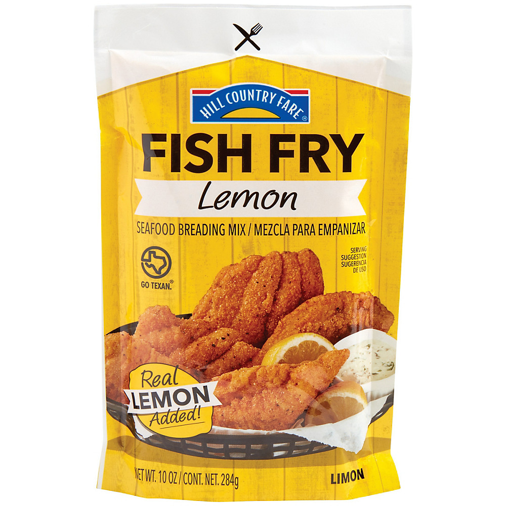 Calories in Hill Country Fare Lemon Fish Fry, 10 oz
