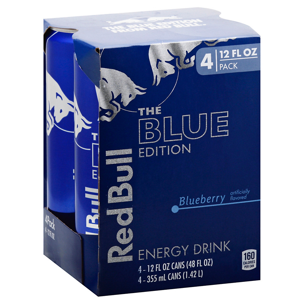 Calories in Red Bull The Blue Edition Blueberry Energy Drink 12 oz Cans, 4 pk