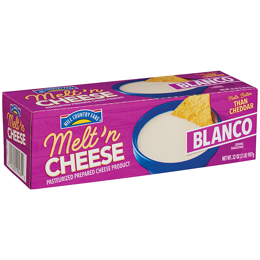 Calories in Hill Country Fare Melt'n Cheese Blanco, 32 oz