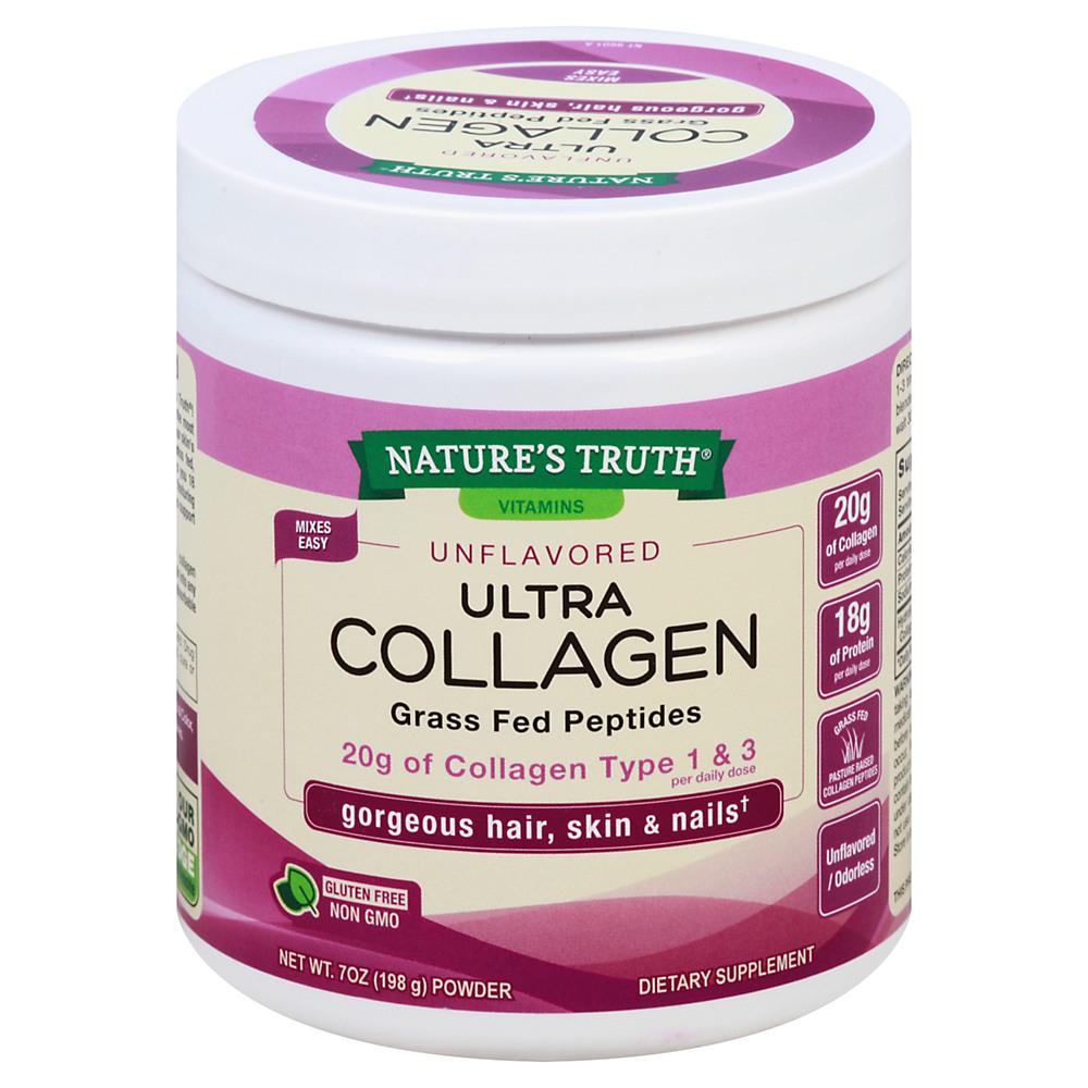 Calories in Nature's Truth Ultra Collagen Unflavored Powder, 7 oz