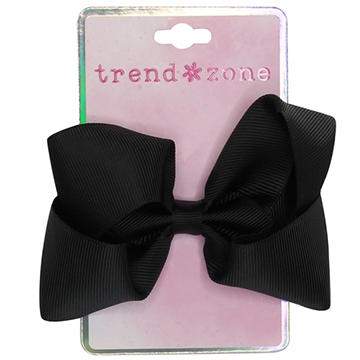 Trend Zone Black Ribbon Hair Bow Salon Clip