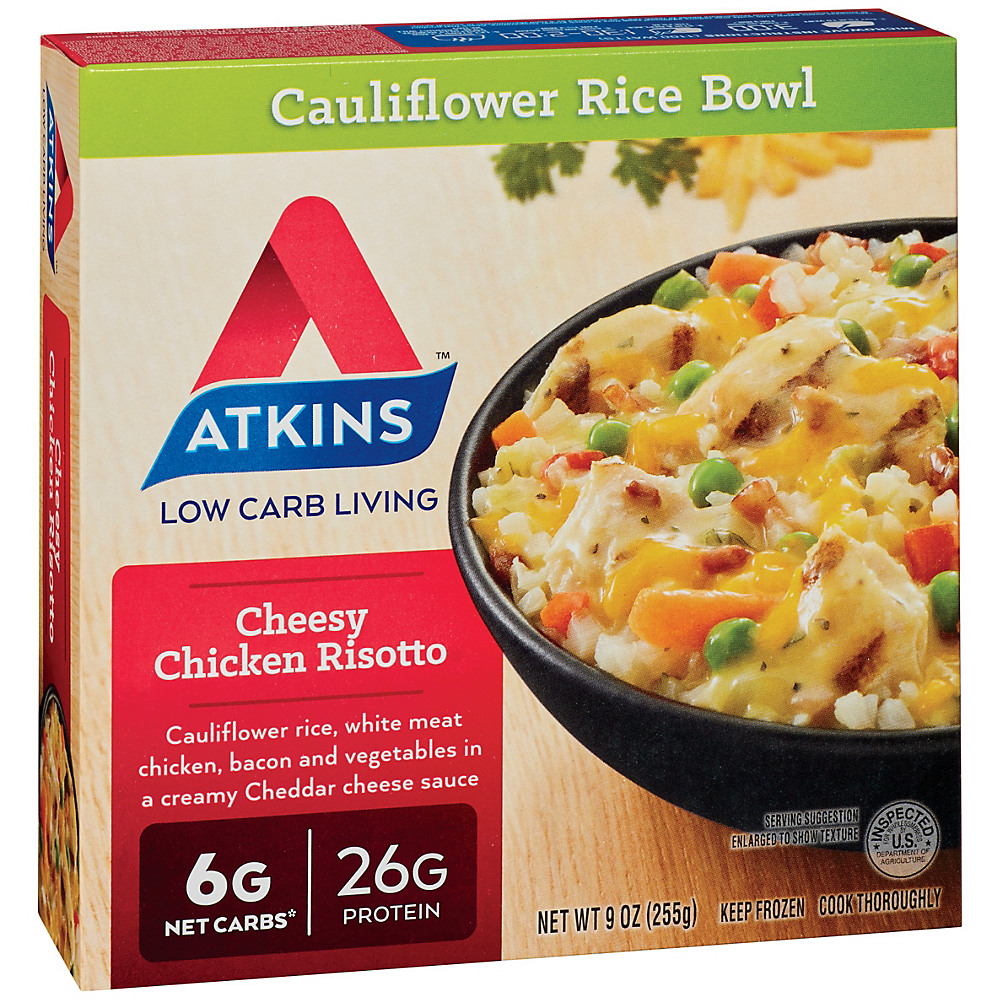 Calories in Atkins Cheesy Chicken Risotto, 9 oz