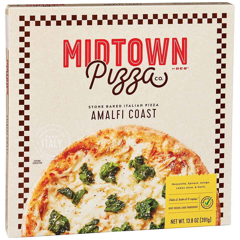 Calories in Midtown Pizza Co. by H-E-B Select Ingredients Amalfi Coast Pizza, 13.8 oz