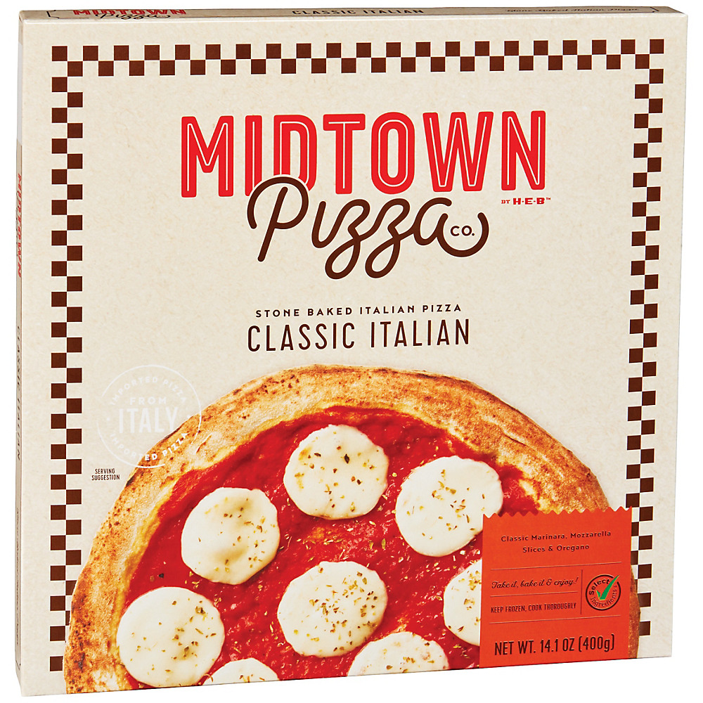 Calories in Midtown Pizza Co. by H-E-B Select Ingredients Classic Italian Pizza, 14.1 oz