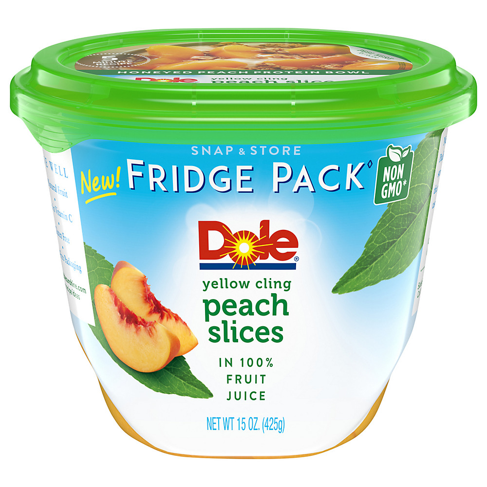 Calories in Dole Yellow Cling Peach Slices in Fruit Juice Fridge Pack, 15 oz