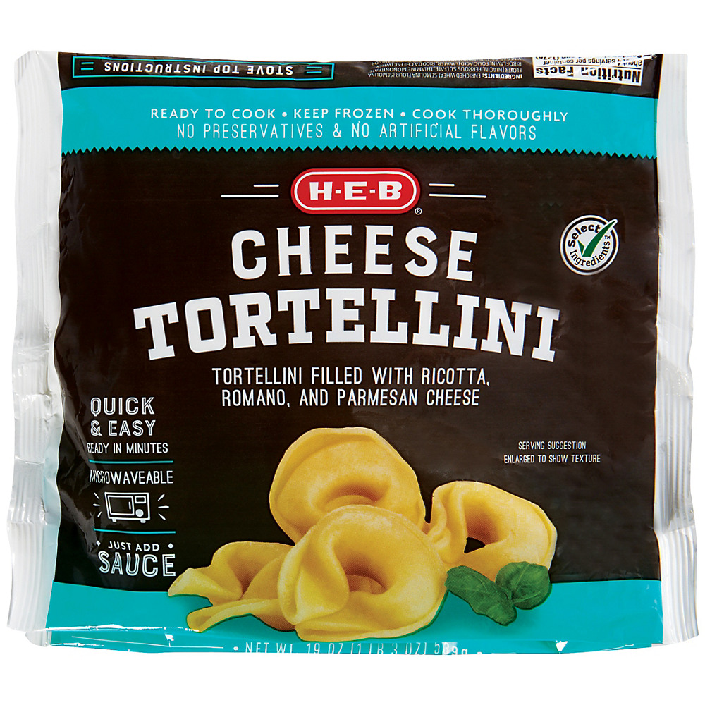 Calories in H-E-B Select Ingredients Cheese Tortellini, 19 oz
