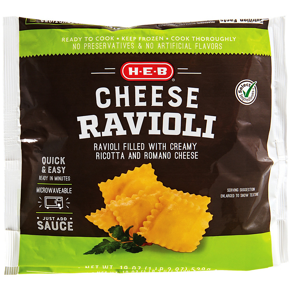 Calories in H-E-B Select Ingredients Cheese Ravioli, 19 oz
