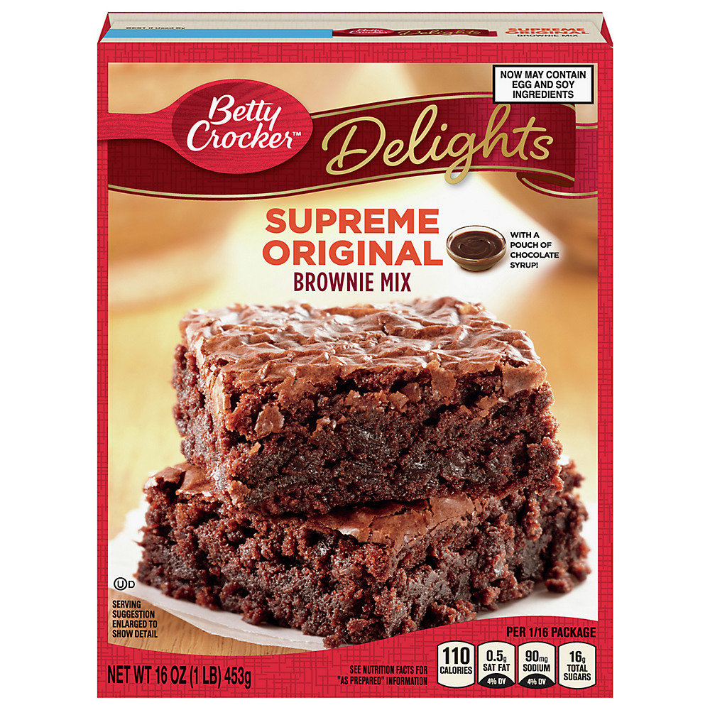 Calories in Betty Crocker Delights Supreme Original Brownie Mix, 16 oz