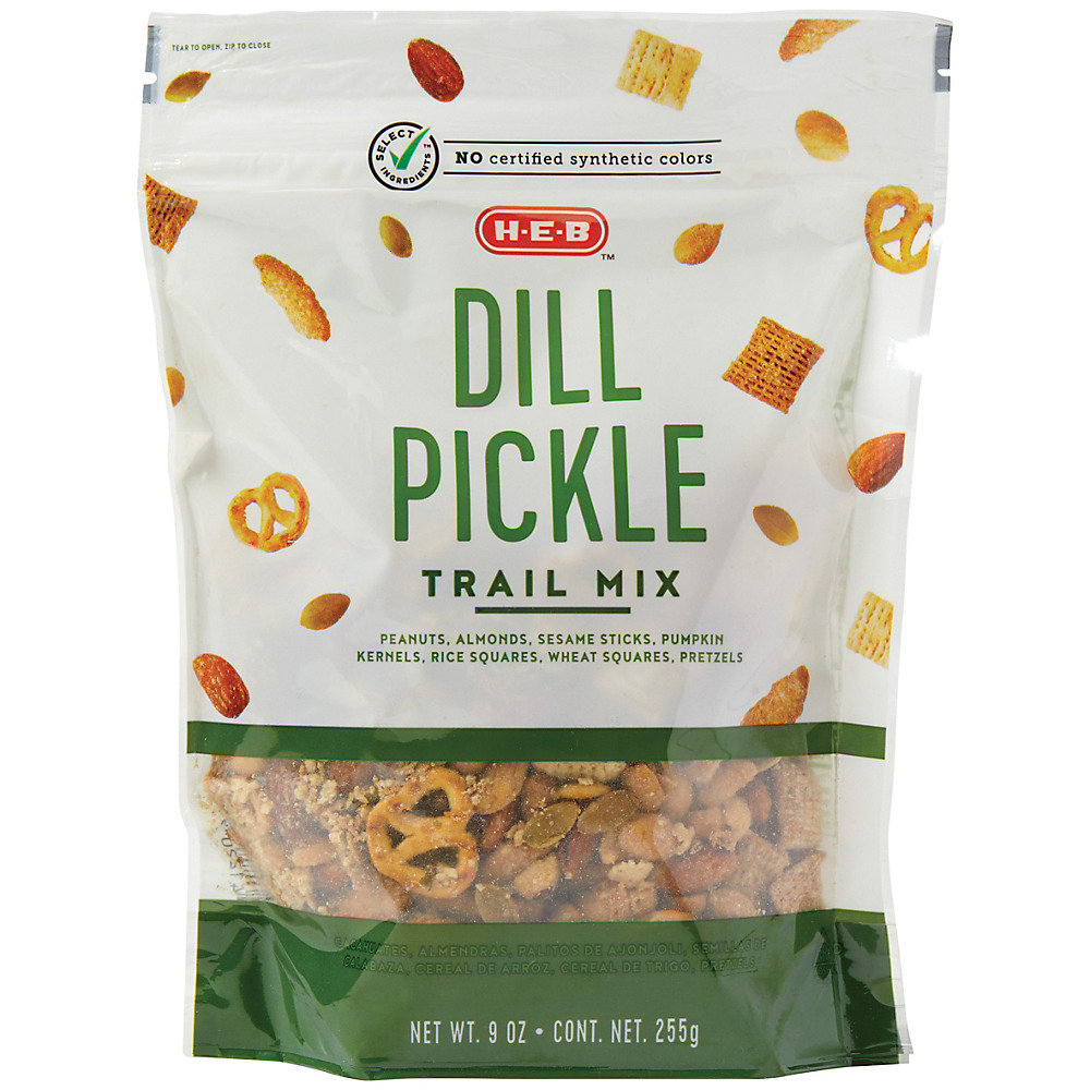 Calories in H-E-B Select Ingredients Dill Pickle Trail Mix, 9 oz