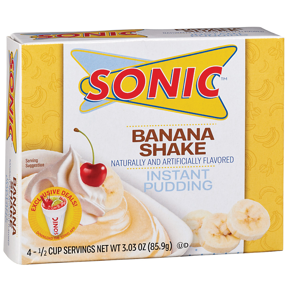 Calories in Sonic Banana Shake Instant Pudding, 3.03 oz