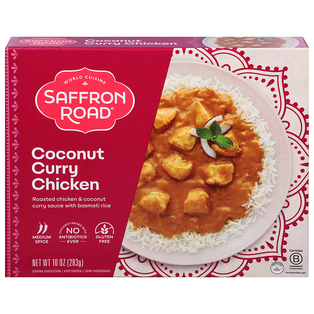 Calories in Saffron Road Coconut Curry Chicken with Basmati Rice, 10 oz