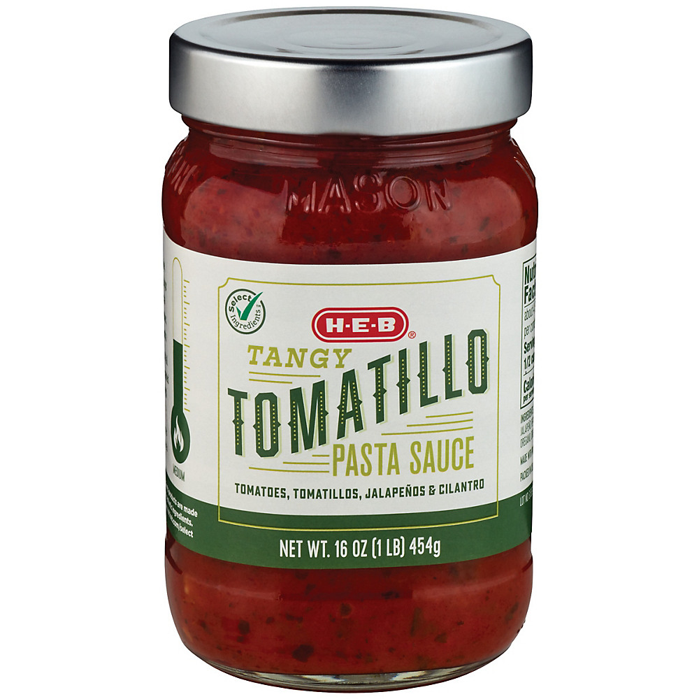 Calories in H-E-B Select Ingredients Tomatillo Pasta Sauce, 16 oz