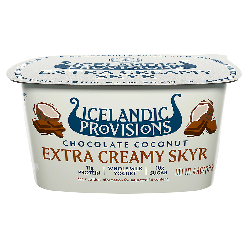 Calories in Icelandic Provisions Chocolate Coconut Extra Creamy Skyr, 4.4 oz