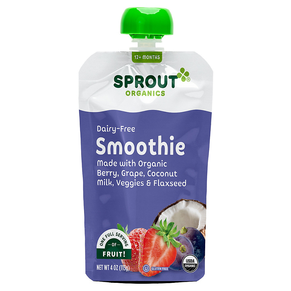 Calories in Sprout Smoothie Berry Grape with Coconut Milk Pouch, 4 oz