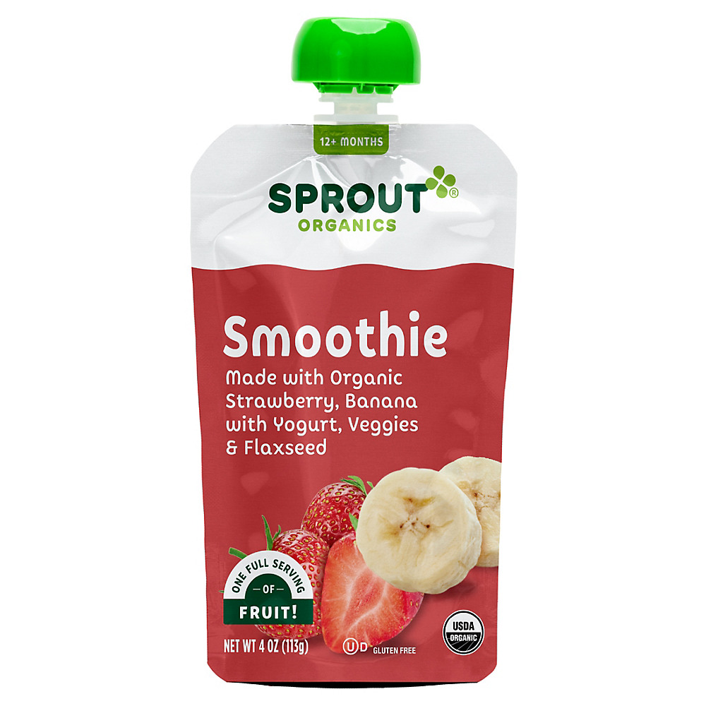 Calories in Sprout Smoothie Strawberry Banana with Yogurt Pouch, 4 oz