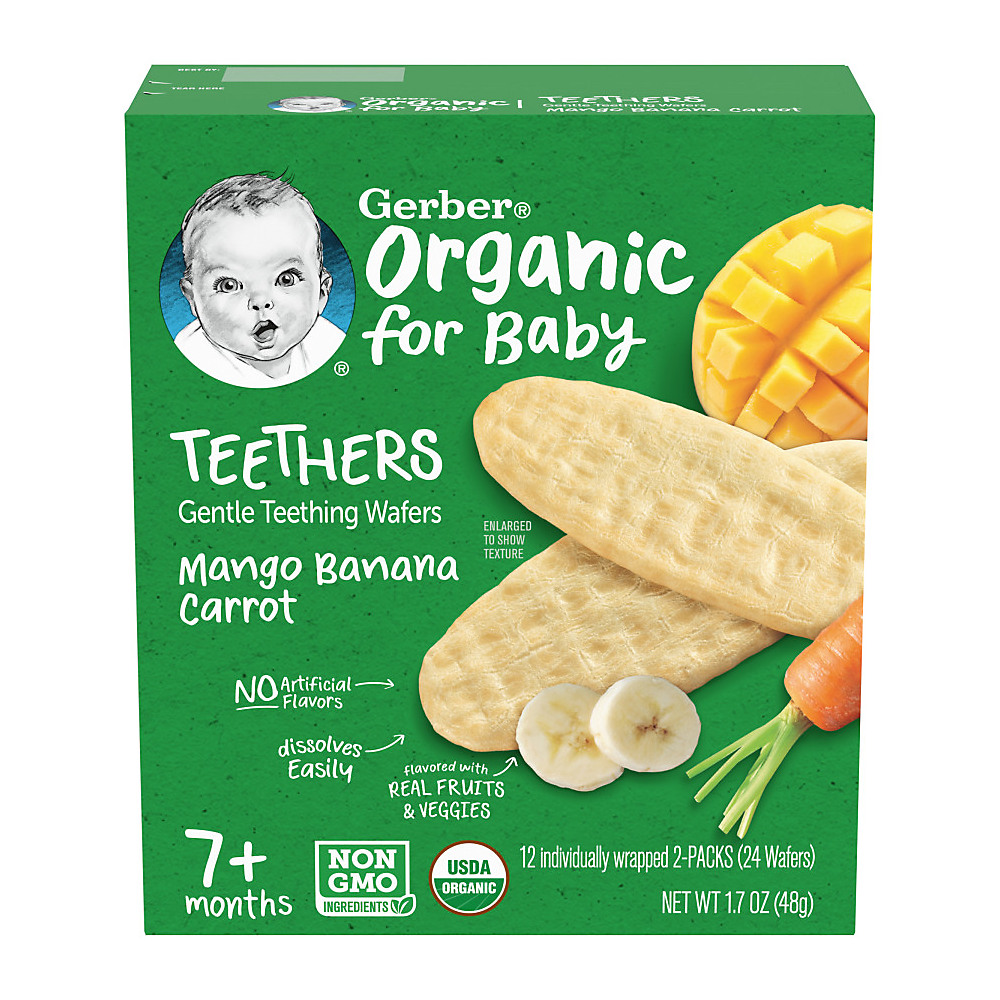 Calories in Gerber Organic Teethers Mango Banana Carrot, 1.7 oz