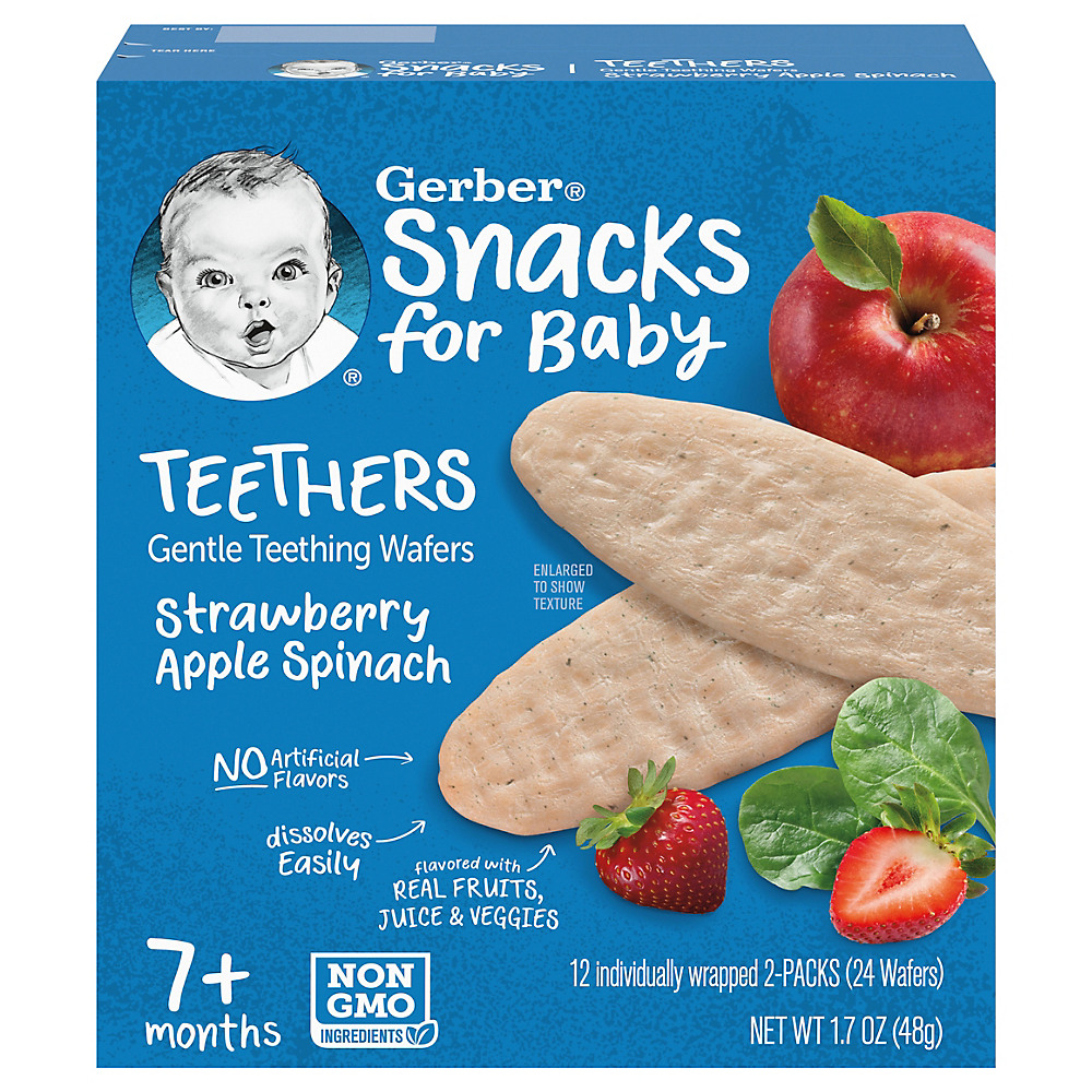 Calories in Gerber Teethers Strawberry Apple Spinach, 1.7 oz