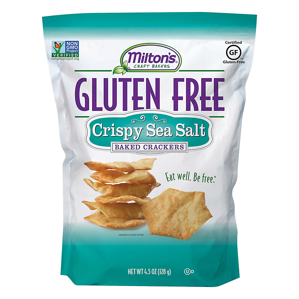 Calories in Milton's Gluten Free Crispy Sea Salt Baked Crackers, 4.5 oz