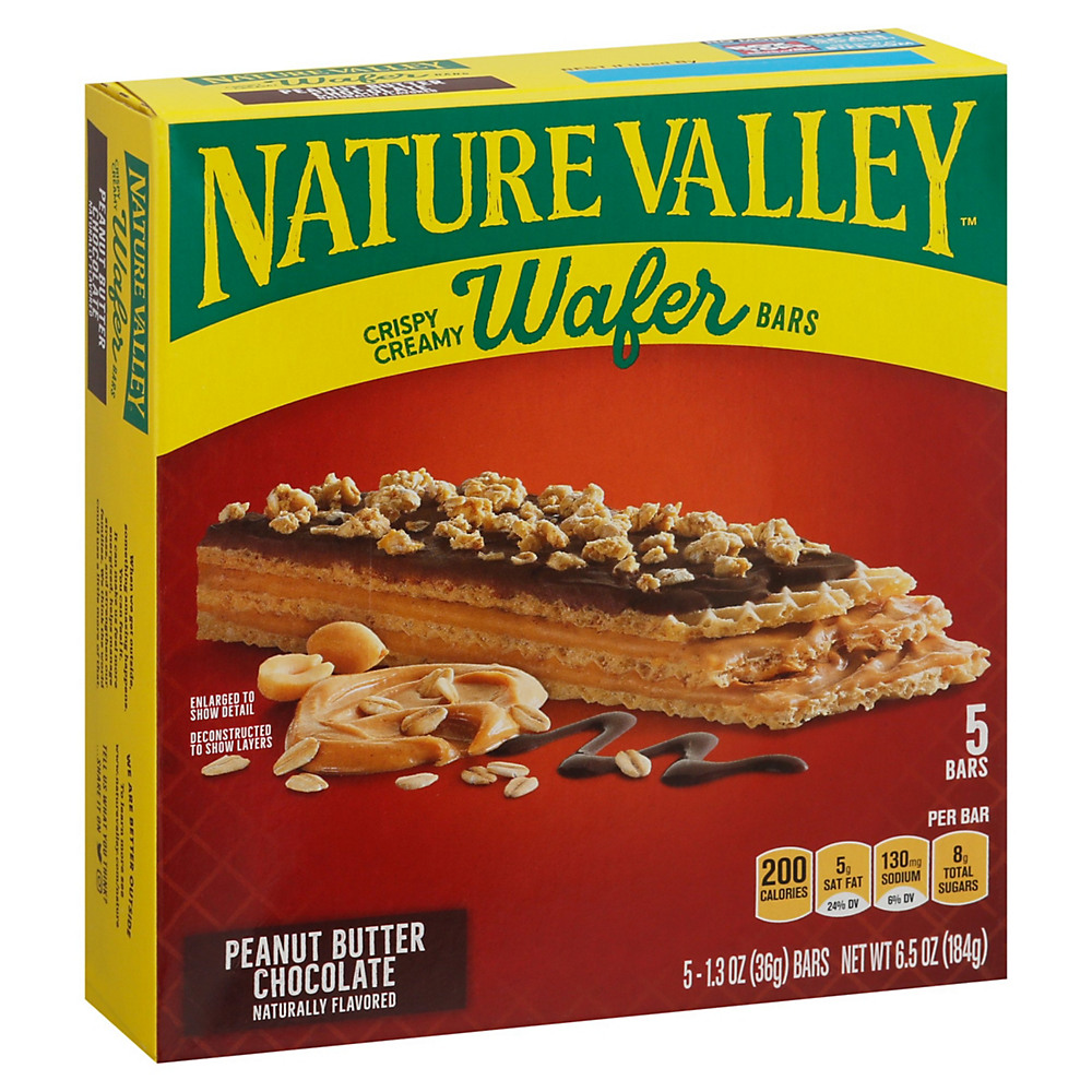 Calories in Nature Valley Peanut Butter Chocolate Crispy Creamy Wafer Bars, 5 ct