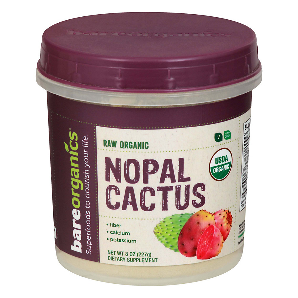 Calories in Bare Organics Raw Organic Nopal Cactus, 8 oz