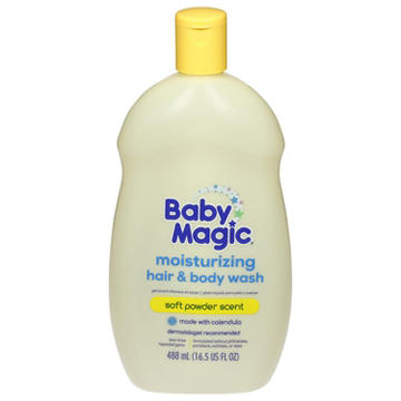 Baby Magic 2 in 1 Hair & Body Wash - Soft Powder Scent, 16.5 oz