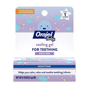 Baby Orajel Non-Medicated Cooling Gel for Teething Nighttime, 0.18 oz