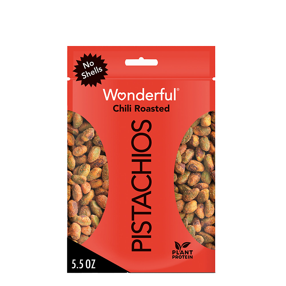 Calories in Wonderful Pistachios, No Shells, Chili Roasted, 5.5 oz